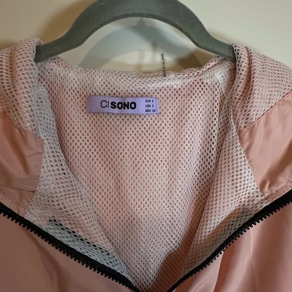 Cisono ci sono women’s small pink jacket black accent light rain - Picture 2 of 7